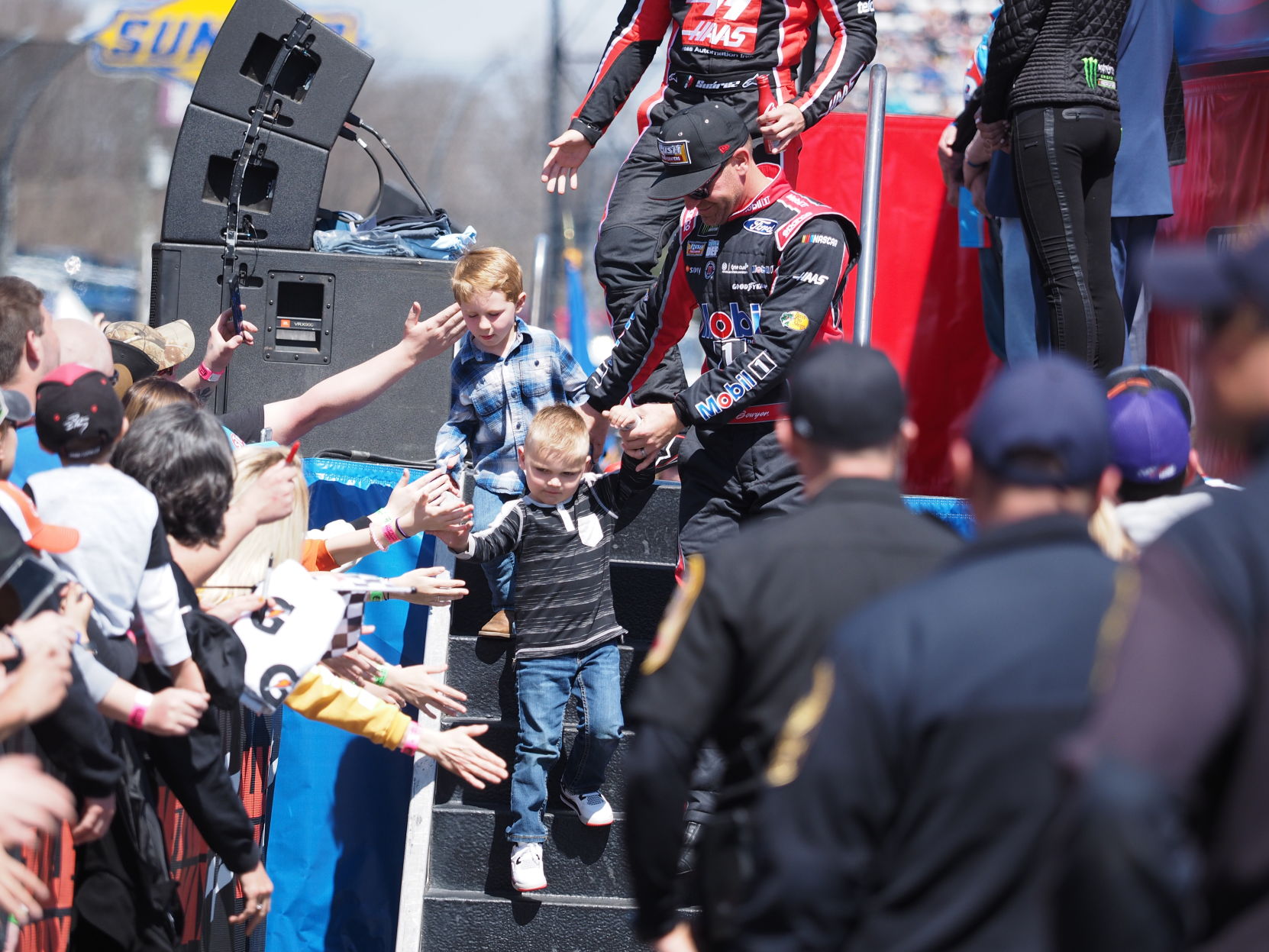 STP 500 Clint Bowyer and sons